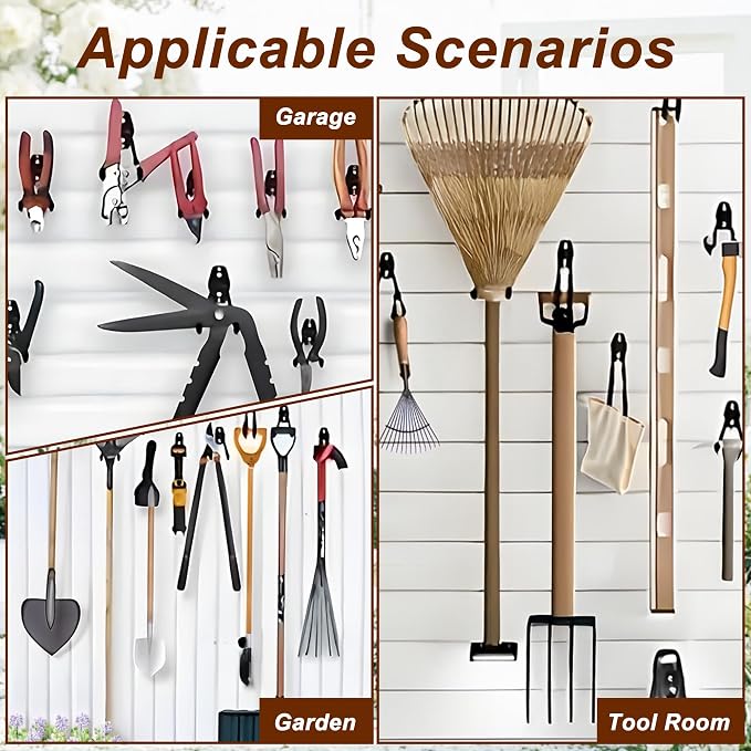 Garage Hooks Heavy Duty 12 Pack, Steel Garage Storage Hooks, Tool Hangers - Image 4