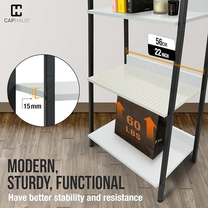 CAPHAUS 4 Tier Ladder Bookshelf, 24 Inch Width Free Standing Shelf, Bookcase - Image 6