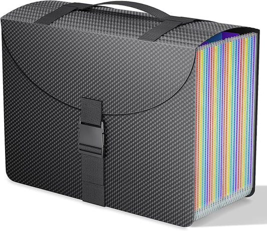 File Organizers with Handle, Portable Expanding File Folder, 25 Pockets by TOPCJ
