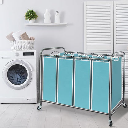 STORAGE MANIAC Laundry Sorter 4 Section, 47.8 Gal Laundry Hamper - Image 6