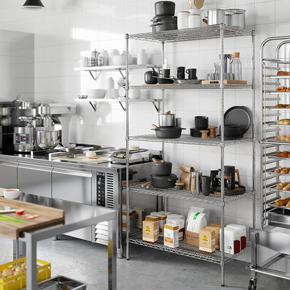 24" Deep x 42" Wide x 86" Height Wire Shelving Kit | 5-Tier | NSF Commercial - Image 7