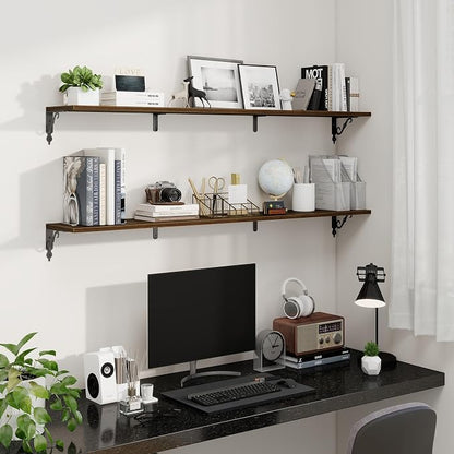 Fun Memories 55 Inch Floating Shelves, Long Floating Shelves Wall-Mounted - Image 2