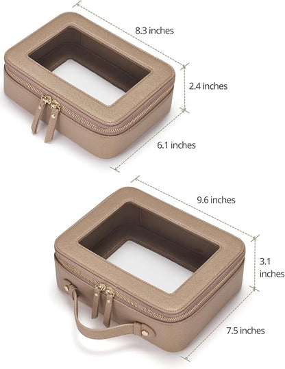 Popvibe Clear Makeup Bag Travel Cosmetic Case Transparent Toiletry Bag - Image 4