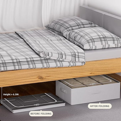 CYhom Under Bed Storage Bins Frame Storage Box Oxford Fabric Sturdy Underbed - Image 6