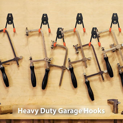 Garage Hooks with Anti-Slip Coating, Heavy Duty Wall Mount Storage Hooks - Image 4