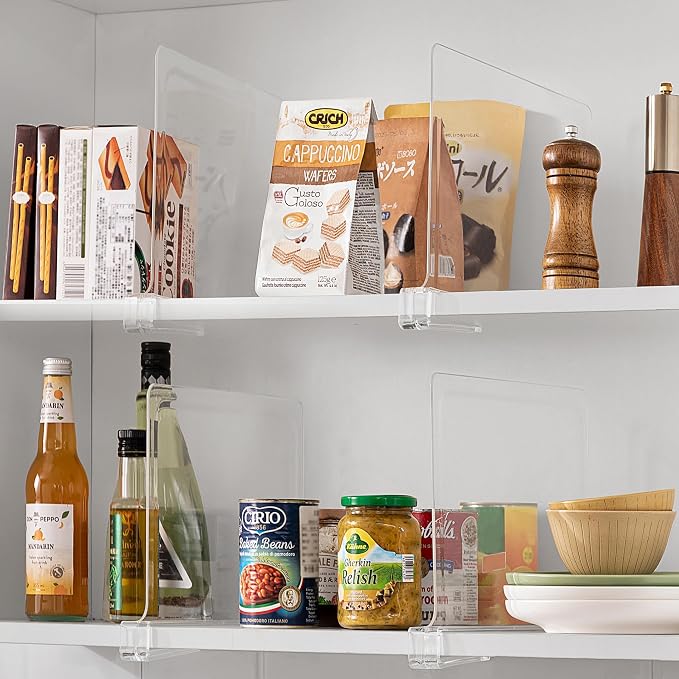 HBlife 12 Inches Tall Clear Shelf Dividers, 16 Pack Purse Organizer - Image 7