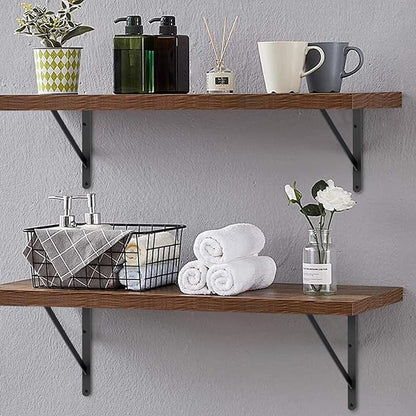16 Pack L18 x H 12" Black Heavy Duty Shelf Brackets - Image 6