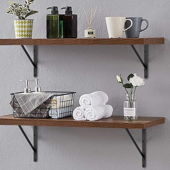 20 Pack L20 x H 12" Black Heavy Duty Shelf Brackets - Image 7