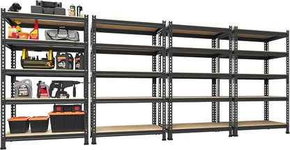 PrimeZone Storage Shelves 4 Pack 5 Tier Adjustable Garage Storage Shelving by PrimeZone