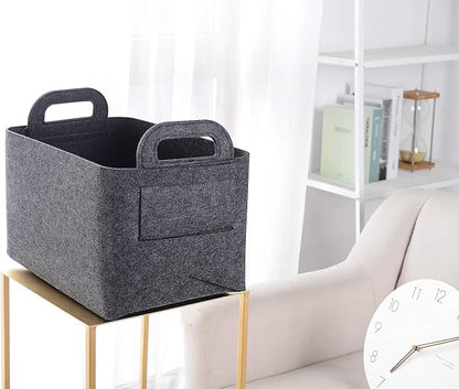 Minoisome Storage Basket Felt Storage Bin Collapsible& Convenient Box Organizer - Image 4
