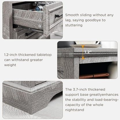 ACCOHOHO 18" Farmhouse Nightstand Set of 2 - Image 4