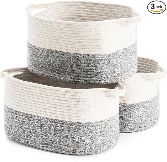DUHEL Cotton Rope Woven Storage Basket, Used by DUHEL