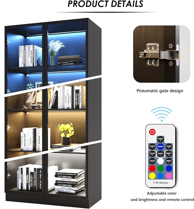 63'' Tall Glass Display Cabinet - Image 3