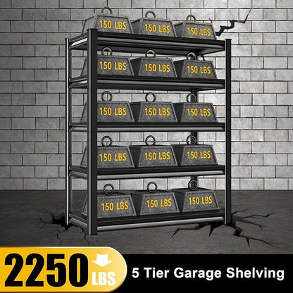 40" W Garage Shelving Heavy Duty, 2250LBS Loads Garage Storage Shelves Heavy - Image 6