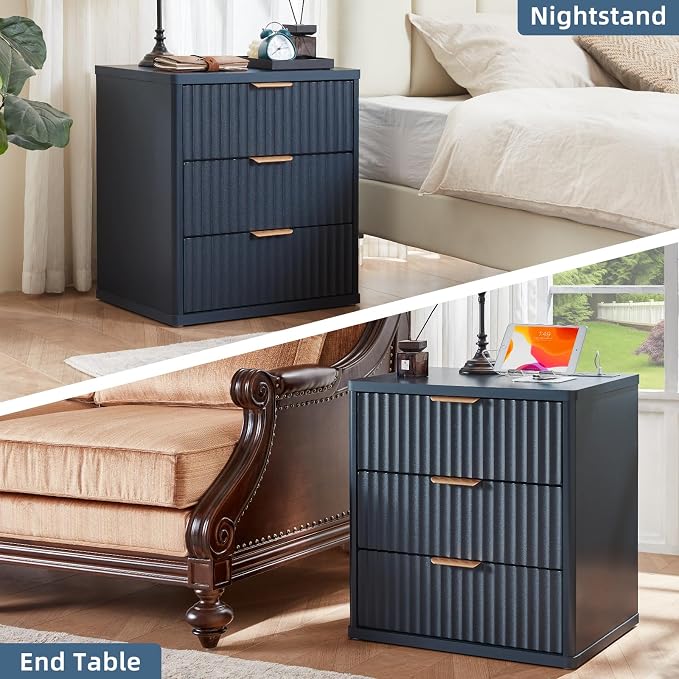 LEYAOYAO Fluted Nightstand Set of 2 - Image 8