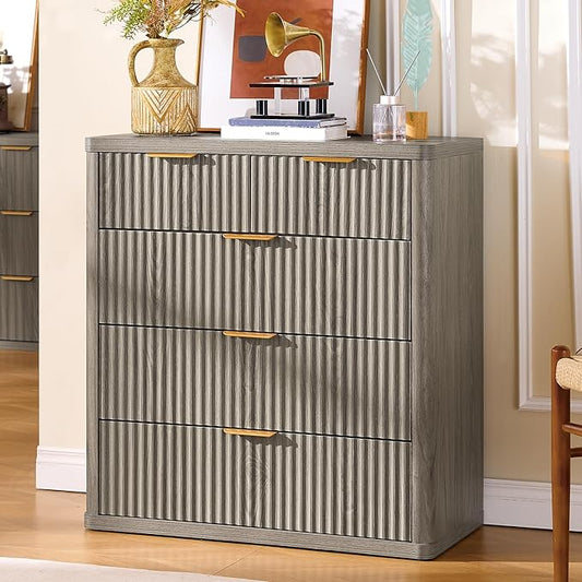 LEYAOYAO Fluted 5 Drawers Dresser by LEYAOYAO-Findtheshiningpointofyourideallife%EF%BC%81