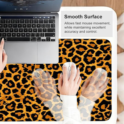 Leopard Print Mouse Pad – Large Extended Desk Mat 31.5 x 11.8 in– Bold Cheetah - Image 6