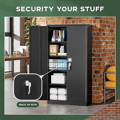Greenvelly Metal Garage Storage Cabinet, 72” Lockable Storage Cabinet - Image 7