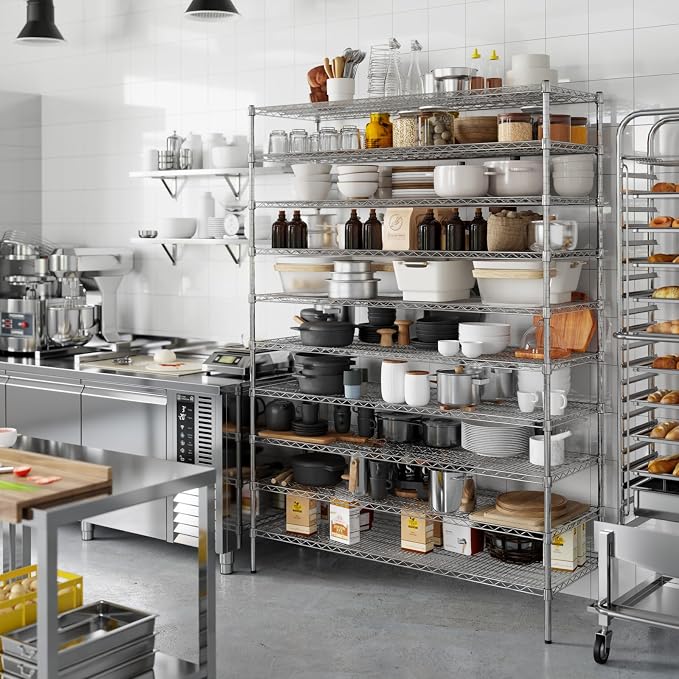 21" Deep x 60" Wide x 86" Height Wire Shelving Kit | 10-Tier | NSF Commercial - Image 7