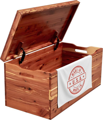 Amish Made Wooden Storage Chest Trunk Box by HopeWoodworking