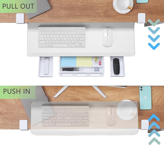 ETHU Keyboard Tray Under Desk, Pull Out Keyboard & Mouse Tray - Image 7