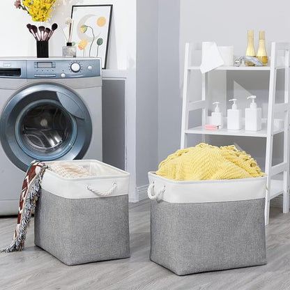 Bidtakay Large Storage Bins for Clothes Fabric Deep Baskets for Organizing Set - Image 2