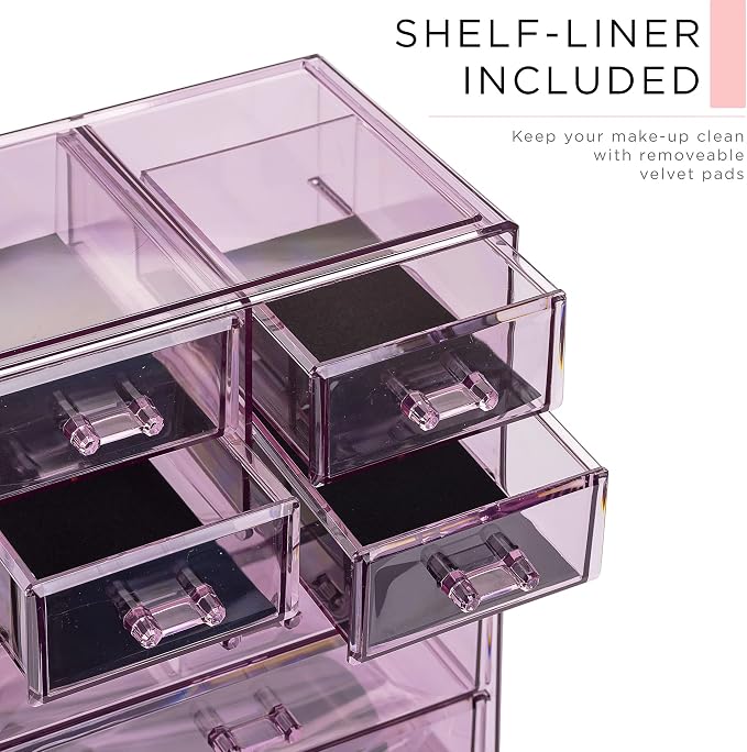 Sorbus Clear Cosmetic Makeup Organizer - Image 6
