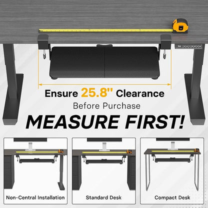 BONTEC KMT01-PJ Under Desk Keyboard Tray, Pull-Out Keyboard & Mouse Platform - Image 4