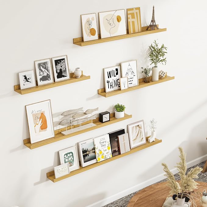 Fun Memories Picture Ledge Shelf, Floating Shelves Set of 4, 36 Inch Picture - Image 2