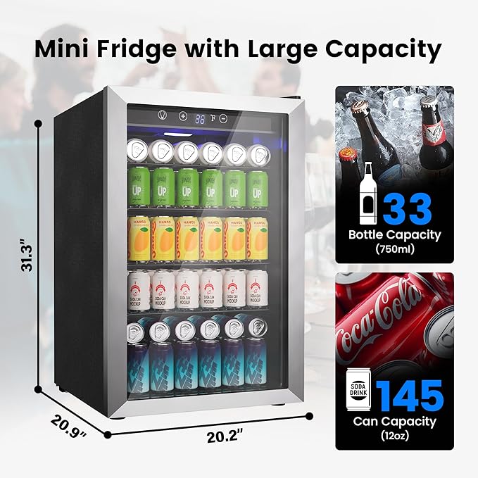 145 Can Beverage Refrigerator Cooler - Image 2