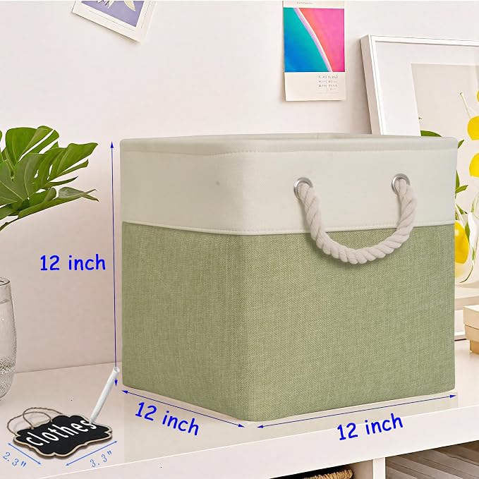 12 inch storage bins, Cube Storage Organizer Bins - Image 3