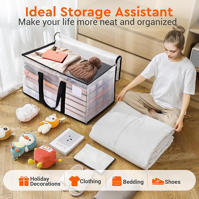 BlissTotes 6-Pack Heavy Duty Extra Large Clear Moving Bags - Image 6