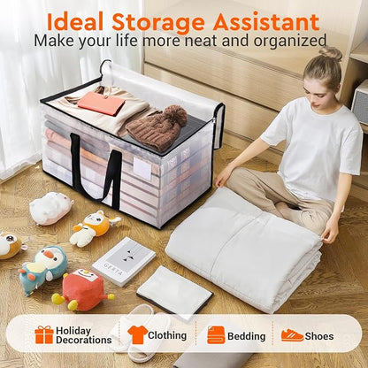 BlissTotes 8-Pack Heavy Duty Extra Large Clear Moving Bags - Image 6
