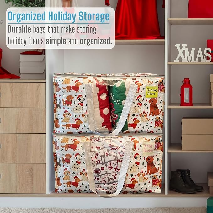 VENO 4 Pack Moving Bags, Large Christmas Storage Bins - Image 7
