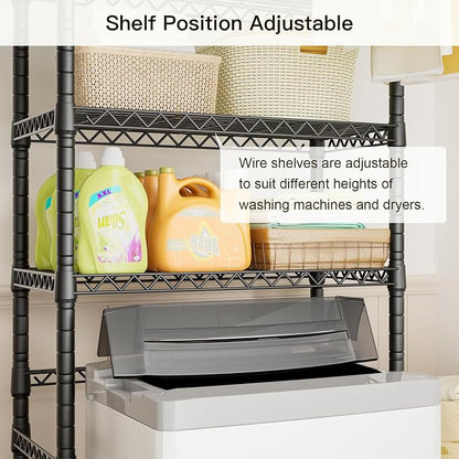 Ulif U11 Mini Over Washer and Dryer Shelves, 3 Tiers Laundry Room Storage and - Image 4