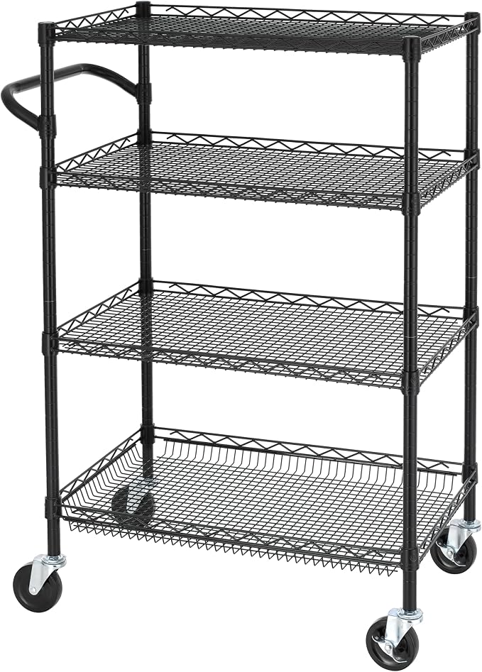 Finnhomy 4 Tier Heavy Duty Commercial Grade Rolling Cart by Finnhomy