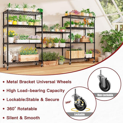 PrimeZone 4 Packs 36" W x 16" D x 79" H Wire Storage Shelves - Image 8