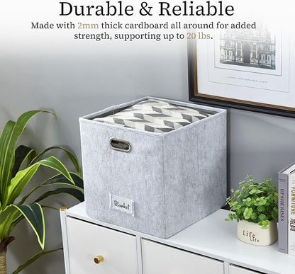 DECOMOMO Felt Storage Bins, 13 inch Cube Storage Bins - Image 9