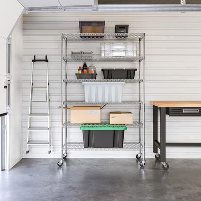 Seville Classics UltraDurable Heavy Duty NSF Solid Steel Wire Rack Storage Unit - Image 7