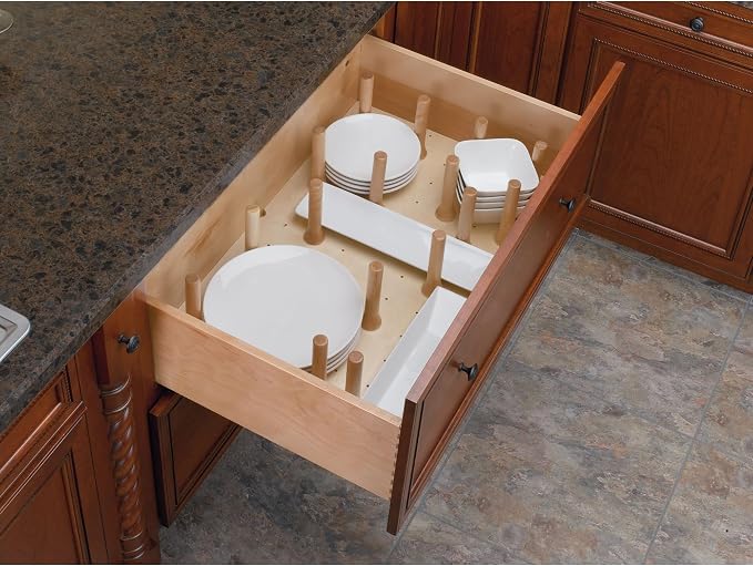 Rev-A-Shelf Pegboard Drawer Divider Organizer, Trim to Fit Wooden Kitchen - Image 2