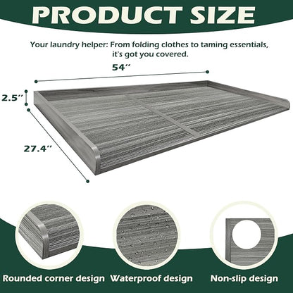 Royxen Washer Dryer Countertop, 27.4" x 54" Wood Universal Fit, Washer Dryer - Image 3
