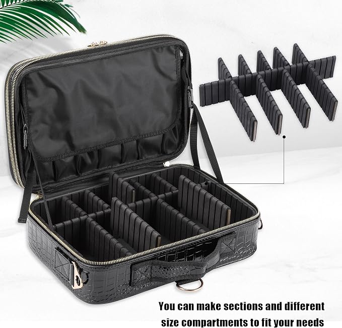 JOURMON Travel Makeup Train Case, Large Capacity Cosmetic Bags - Image 3