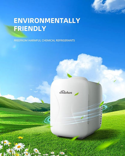 Mini Fridge, Small Fridge Rapid Cooling 4 Liter/6 Cans Skincare Fridge - Image 7