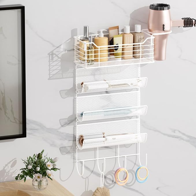 VITVITI Metal Hair Tool Organizer Wall Mount, Hair Dryer Holder by VITVITI