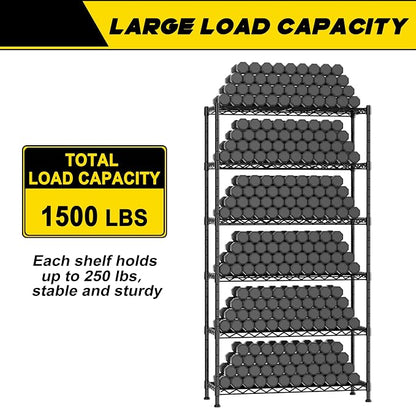 GIOTORENT 6-Wire Garage Shelving Storage Shelves, Metal Shelf Organizer 2100Lbs - Image 7