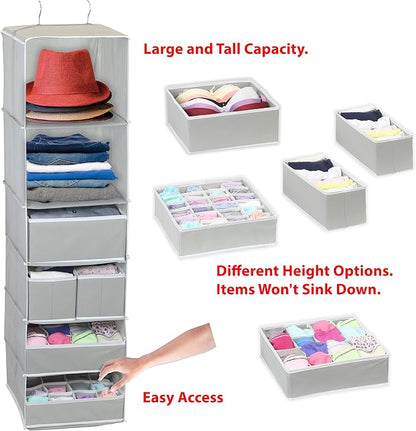 Simple Houseware 6 Shelf Hanging Closet Organizer - Image 3