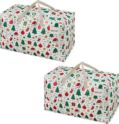 VENO 2 Pack Moving Bags and Large Christmas Decoration Storage Bins by Veno
