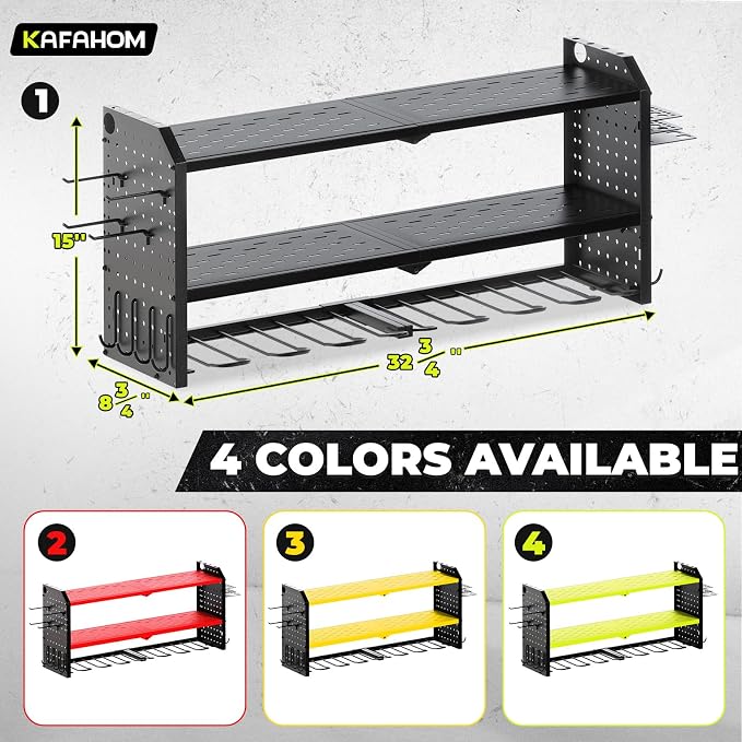 KAFAHOM Power Tool Organizer，Large 8 Drill Holder Wall Mount - Image 6