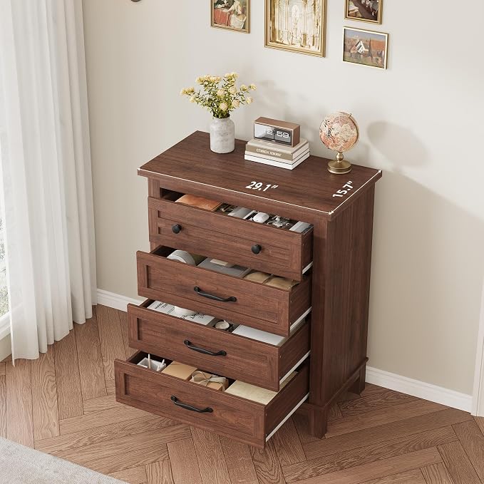 GarveeHome 4 Dresser for Bedroom, 34.8 in Tall Vertical Drawer Dresser - Image 4