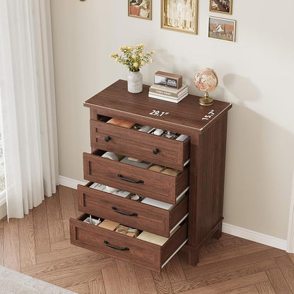 GarveeHome 4 Dresser for Bedroom, 34.8 in Tall Vertical Drawer Dresser - Image 4